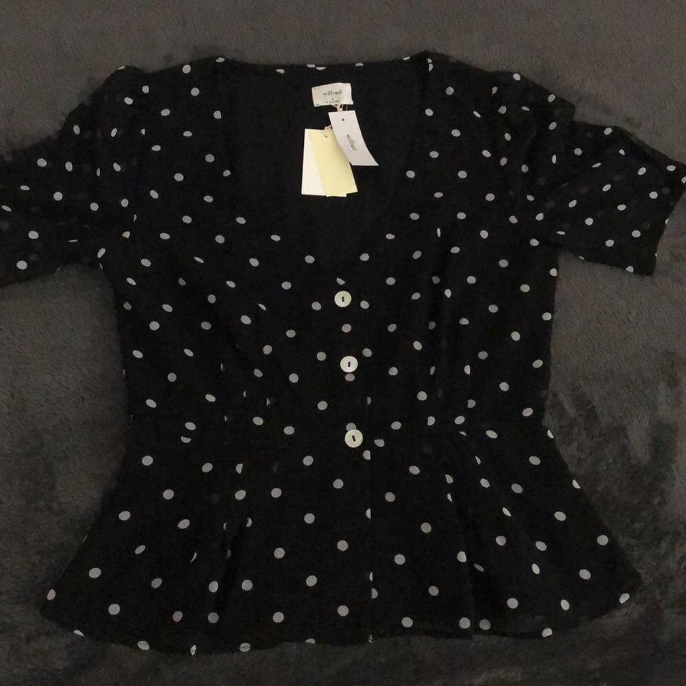 Wilfred Polka-dot blouse